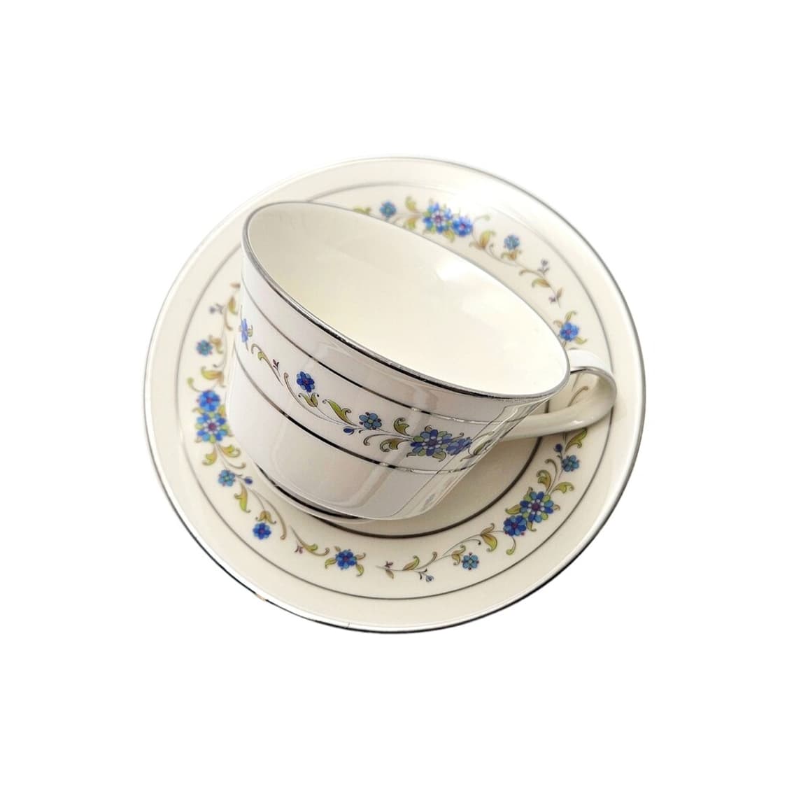 일본 노리다케 입체 플라워 실버링 찻잔세트 상품이미지8