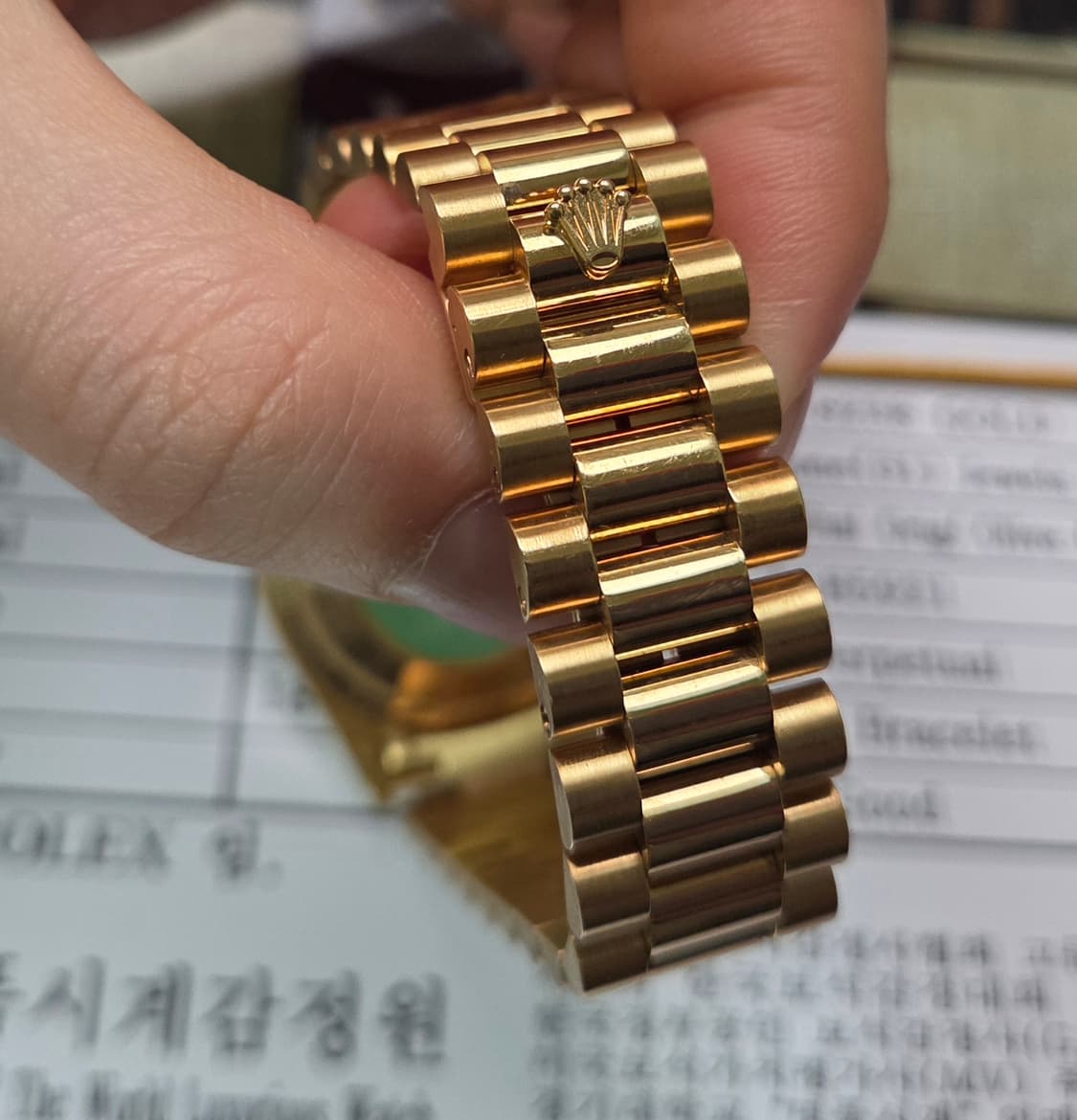 롤렉스 데이데이트 18238 헐크 18K올금통 바게트&다이아 (감정서 포 상품이미지6