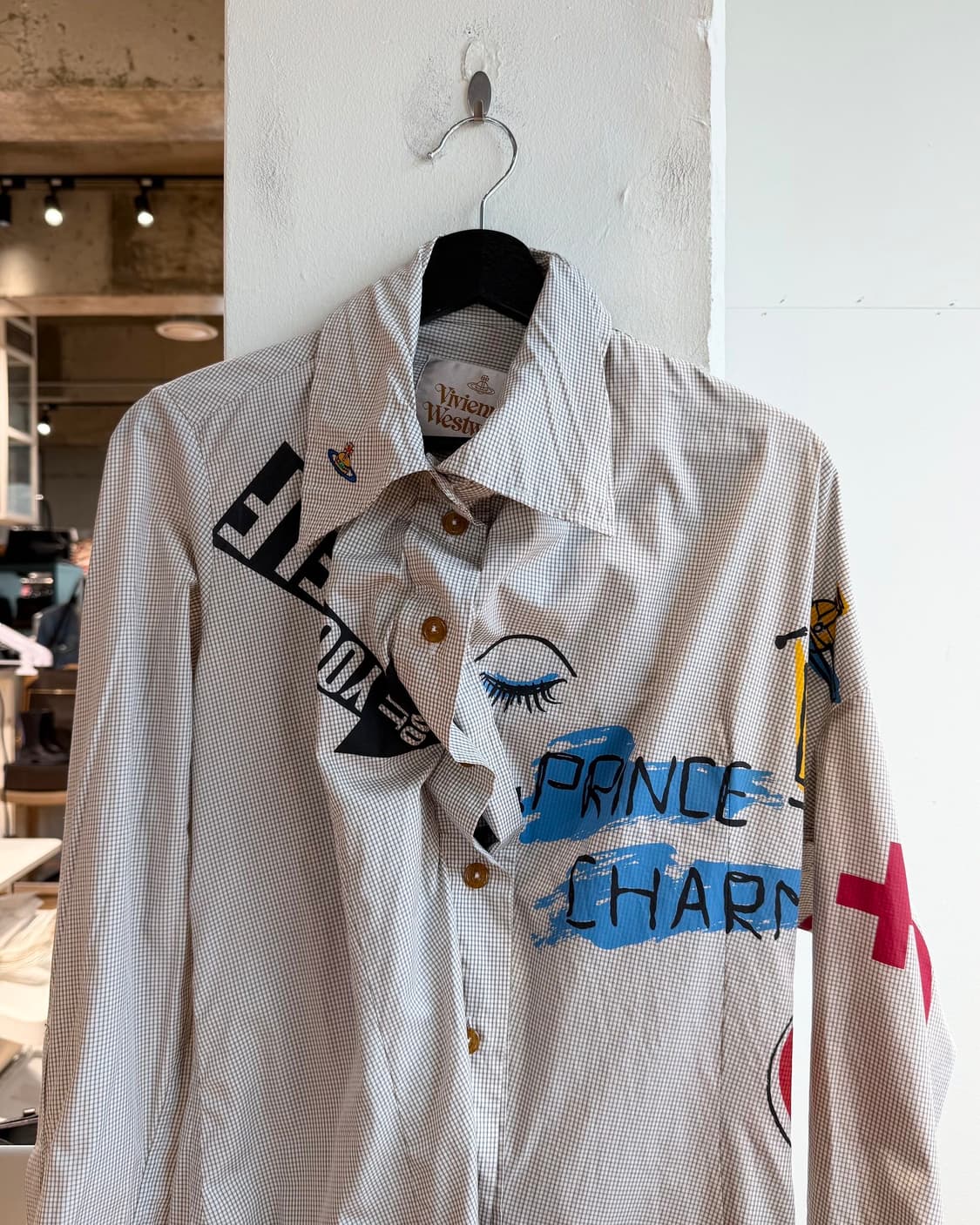 비비안 웨스트우드 그래픽 레터링 셔츠 원피스 상품이미지3