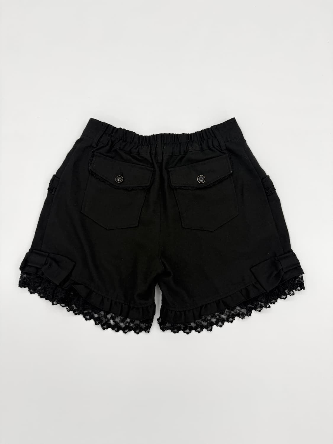 빈티지 Axes Femme 블랙 레이스 하프 팬츠 상품이미지5