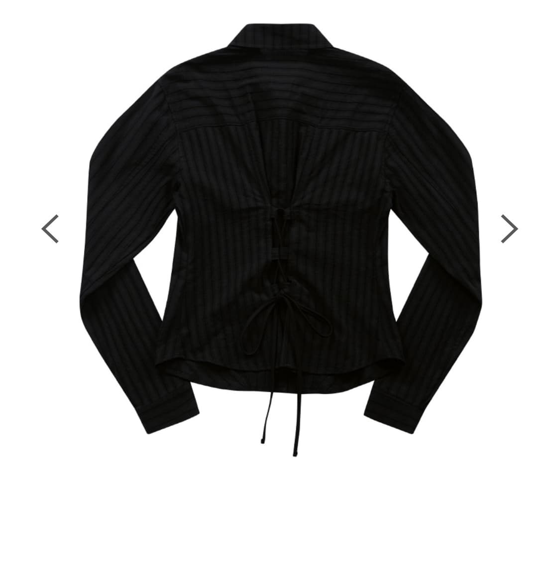 애즈온 NIKO CORSET SHIRT 블랙 상품이미지2