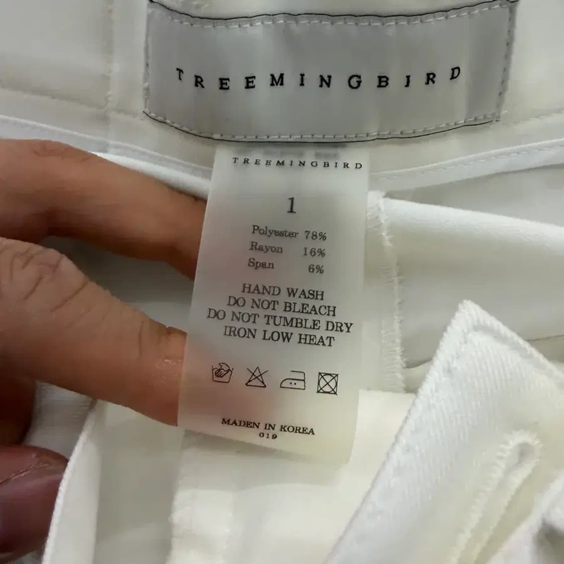 TREEMINGBIRD Rivet Slit Trouser [White] 상품이미지8