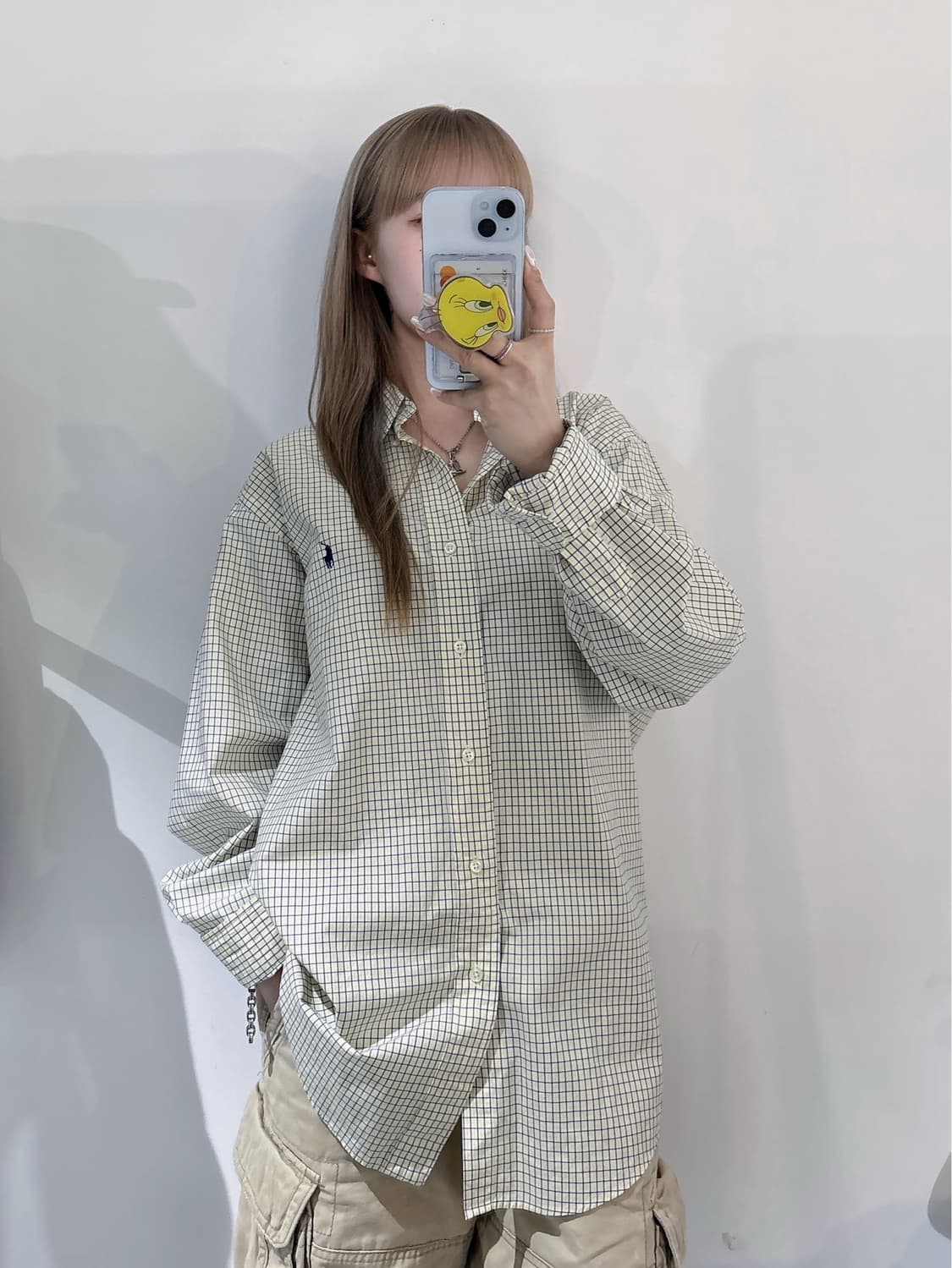 폴로랄프로렌 네이비포니 체크 셔츠 상품이미지1