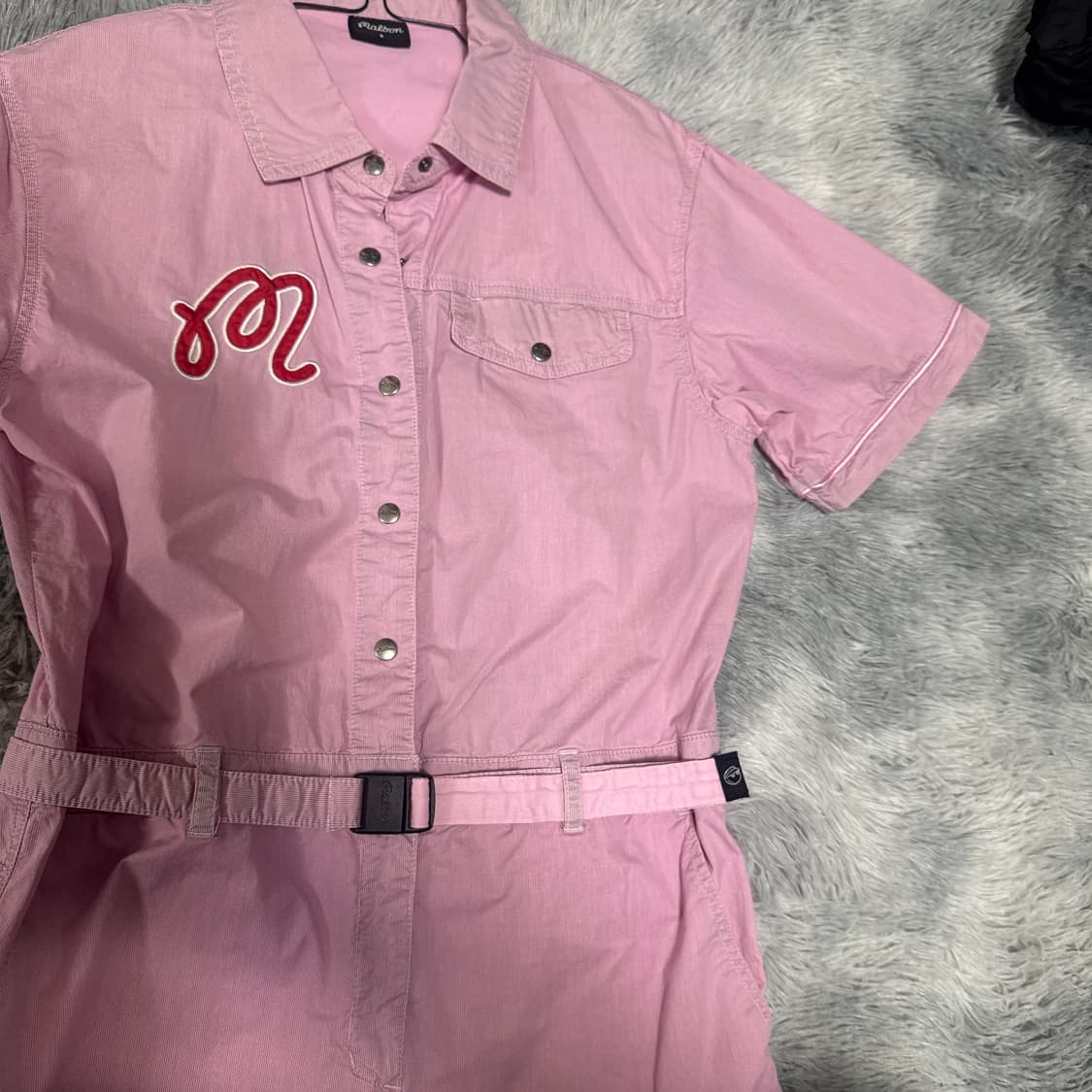 정품) 말본 여성 버킷 점프수트 핑크  S사이즈 상품이미지7