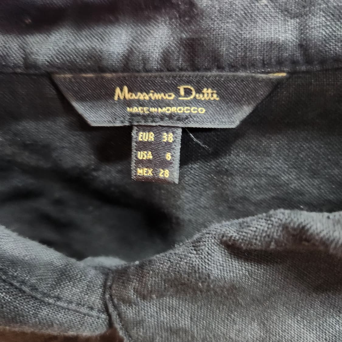 마시모두띠 블랙 린넨 셔츠 38(M) 상품이미지5