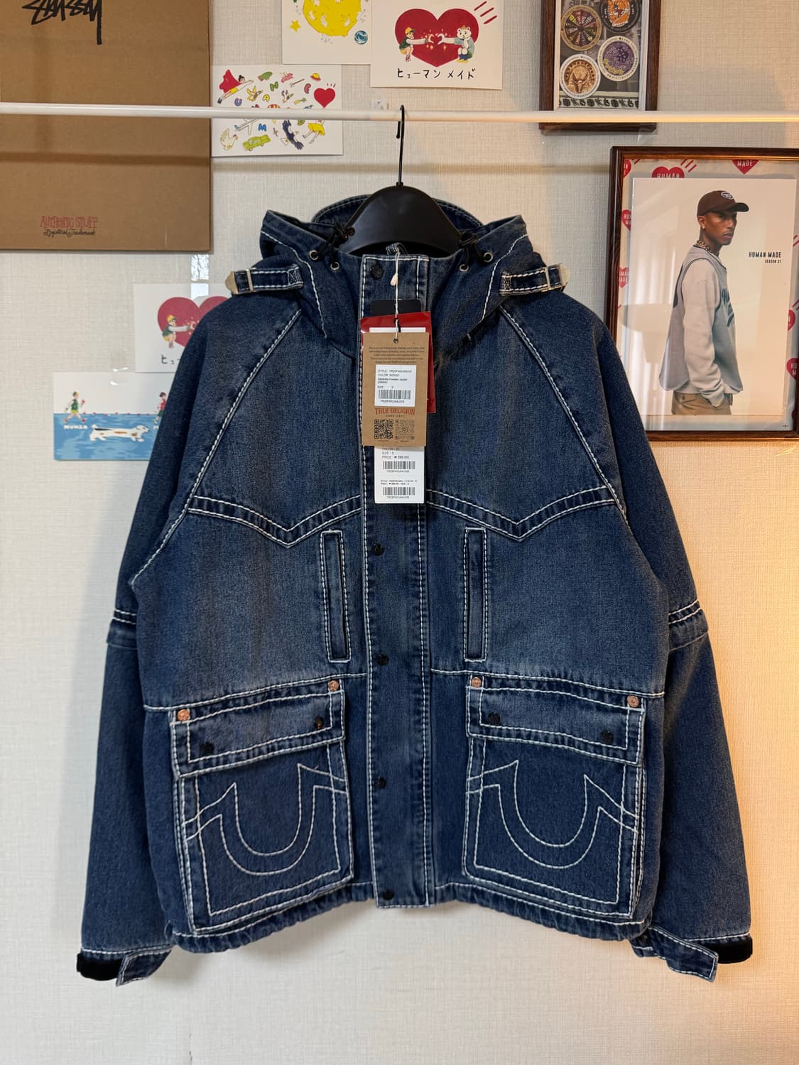 (새상품)트루릴리전 x 페치 세퍼레이트 후드 자켓 인디고 상품이미지1