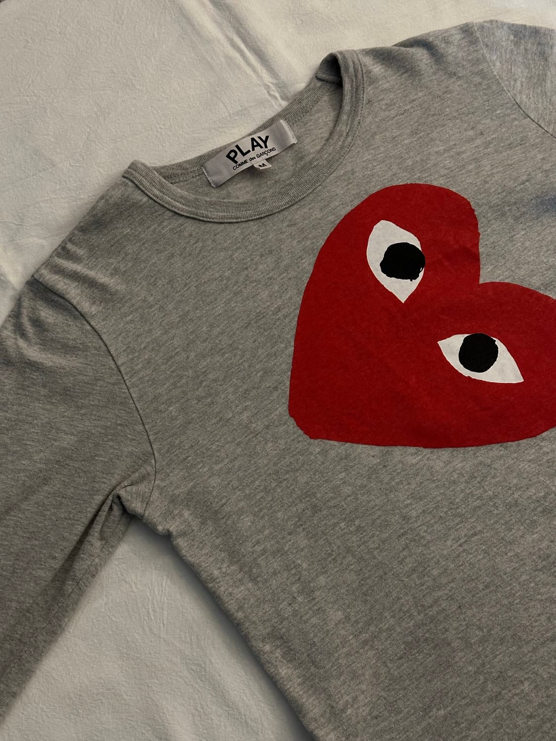 [정품] 꼼데가르송 여성 빅로고 긴팔 티셔츠 상품이미지1