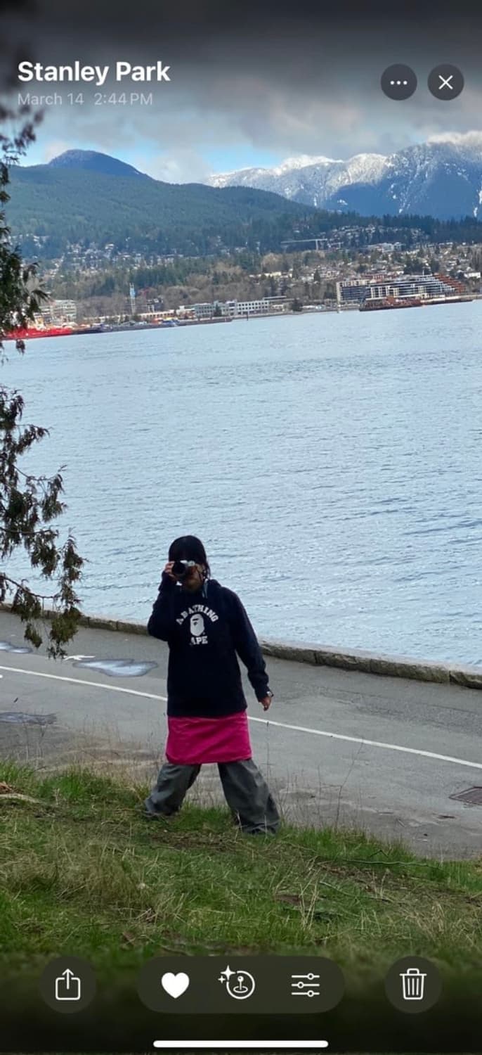 베이프 컬리지 후드티 L 상품이미지1