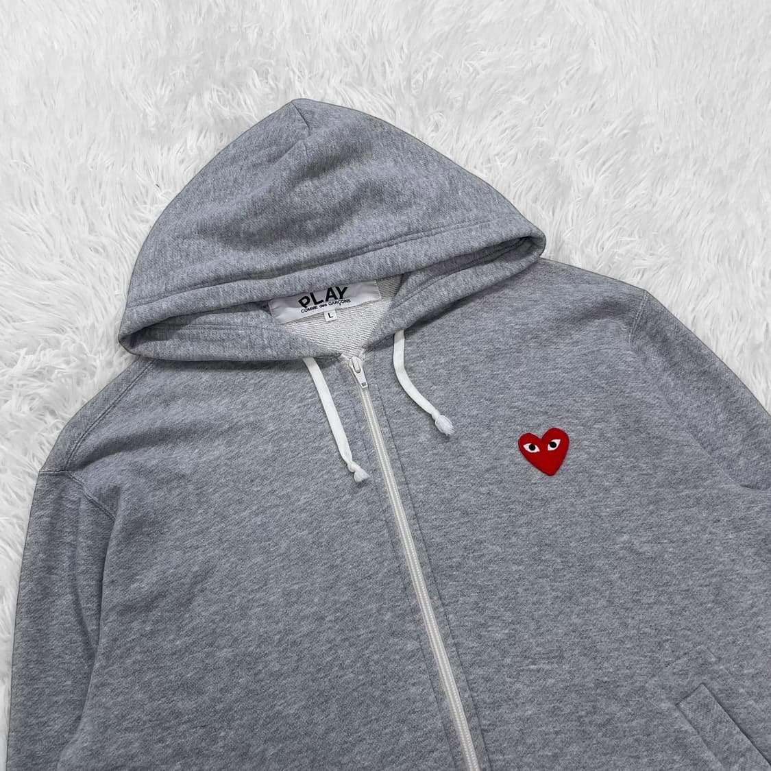 꼼데가르송 5 하트 후드집업 그레이 상품이미지5