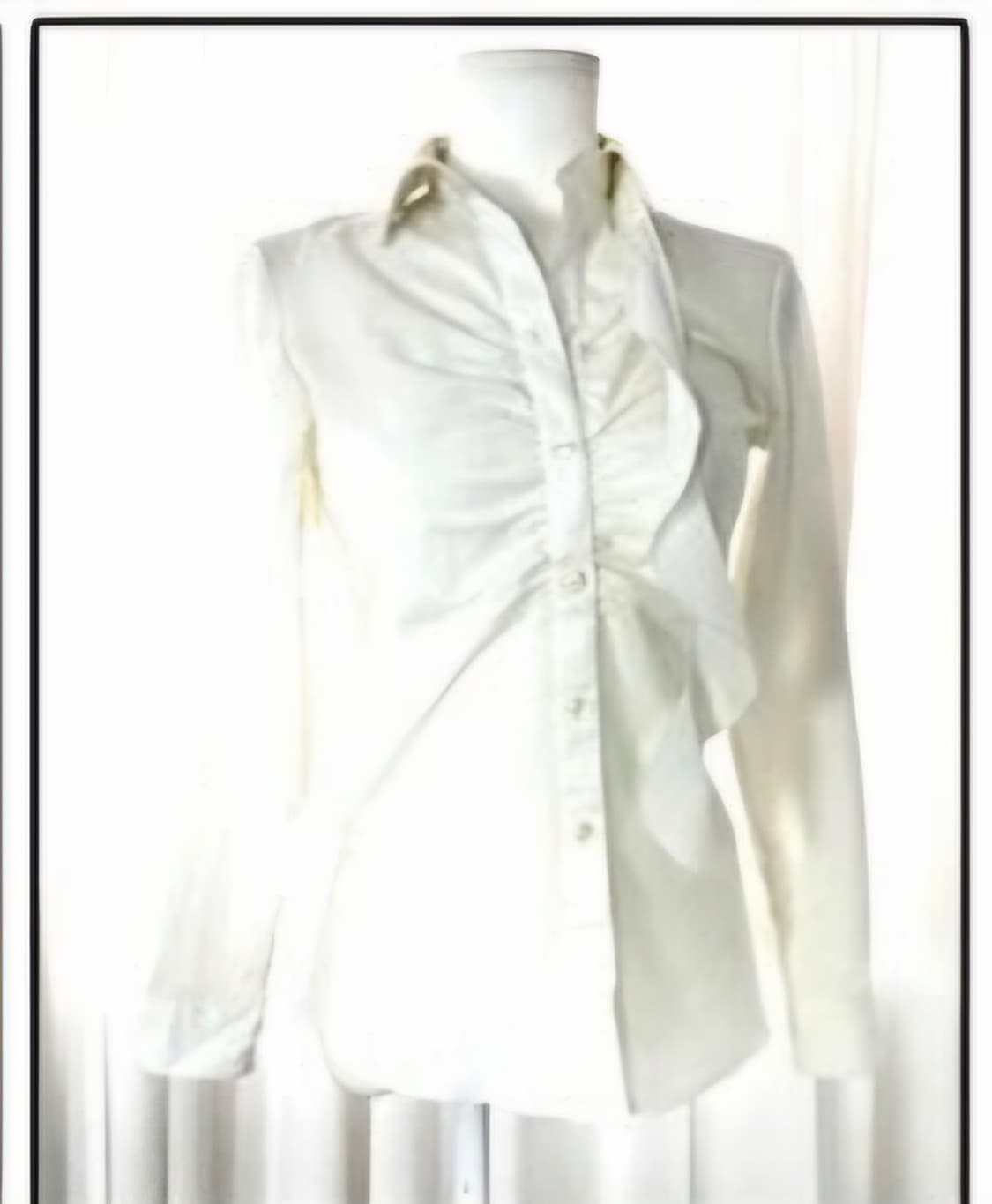 일본 빈티지 공포게임여주 긱시크 셔링 셔츠 블라우스 상품이미지1