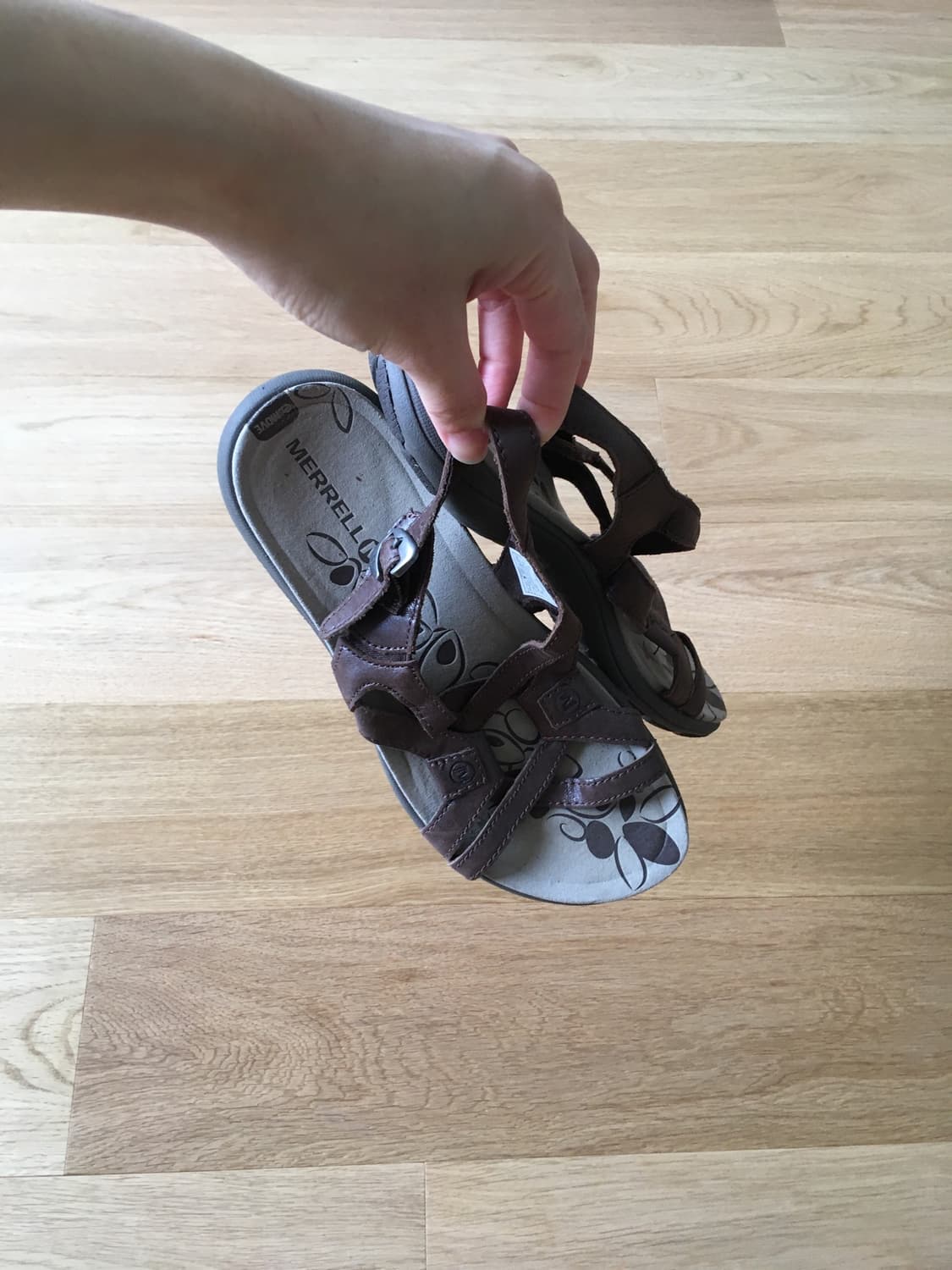 [직수입] 빈티지 merrell 레더 샌들 브라운 230-235 상품이미지7