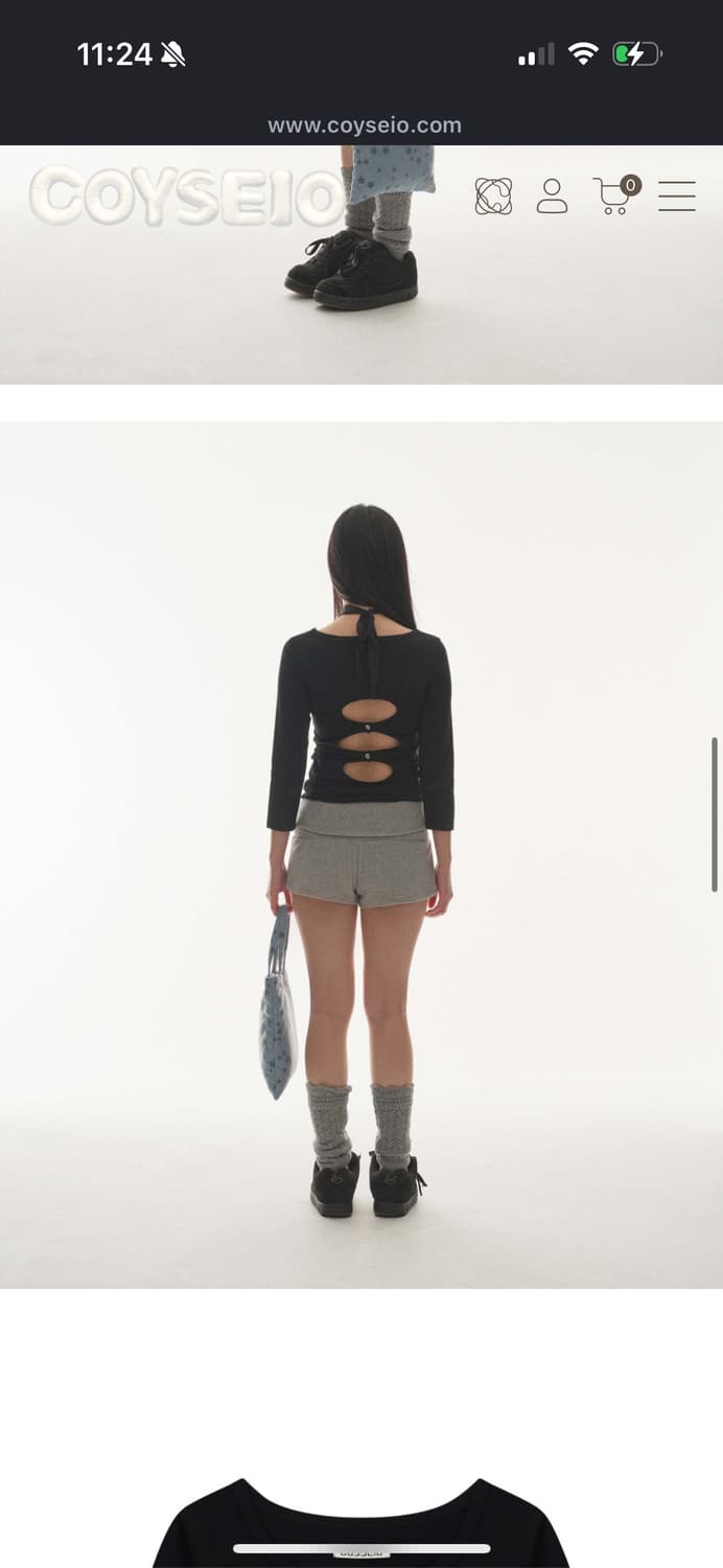 코이세이오 백 서클 카프리 슬리브 블랙 상품이미지6