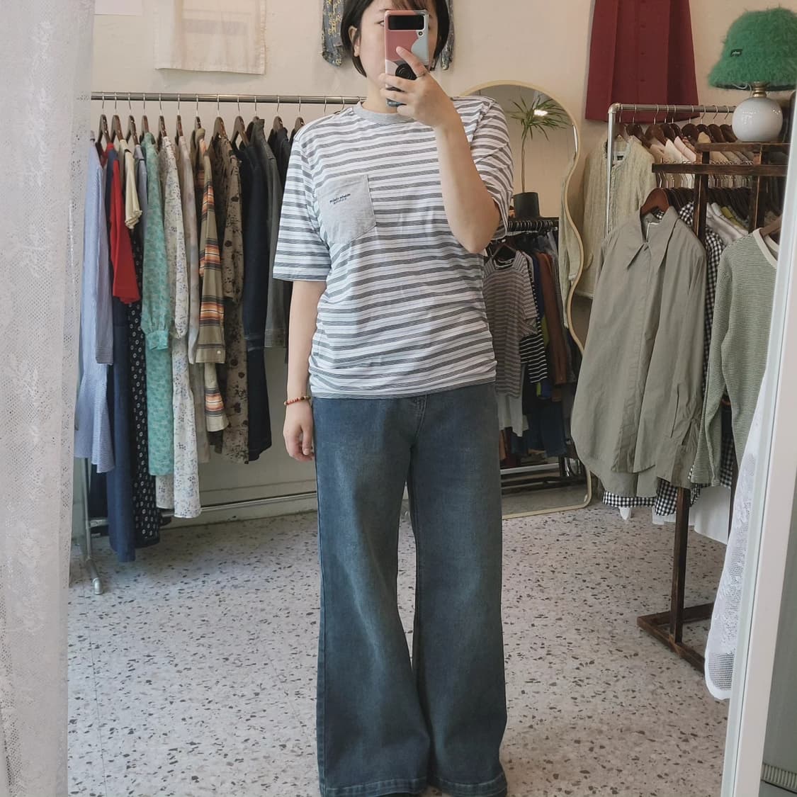 마리끌레르 옴므 멀티스트라이프 반팔티 상품이미지2