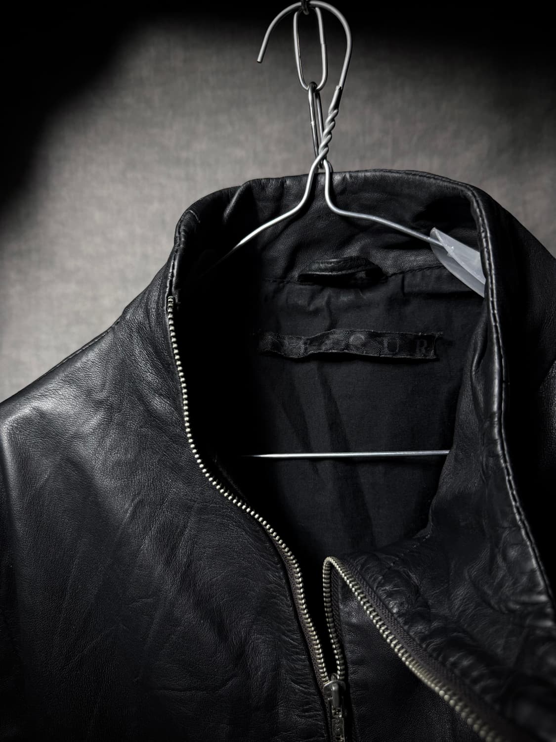Obscur Asymmetrical Leather Jacket  상품이미지8