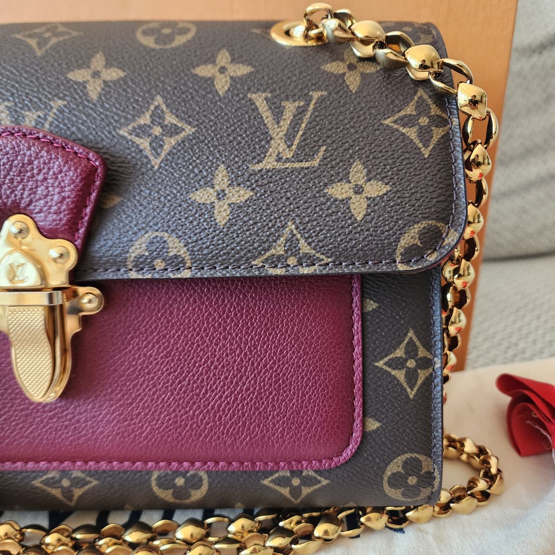초민트급 루이비통 모노그램 빅투아 체인 숄더백 M41732 상품이미지3
