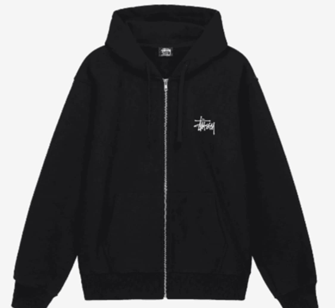 스투시 집업 기모티 새상품 블랙/그레이 상품이미지4