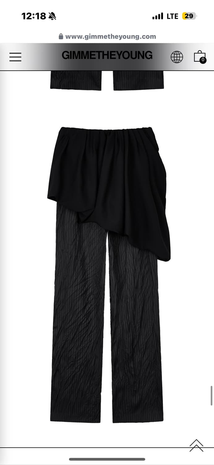 김미더영 퍼프 드레이프 스커트 팬츠 상품이미지1