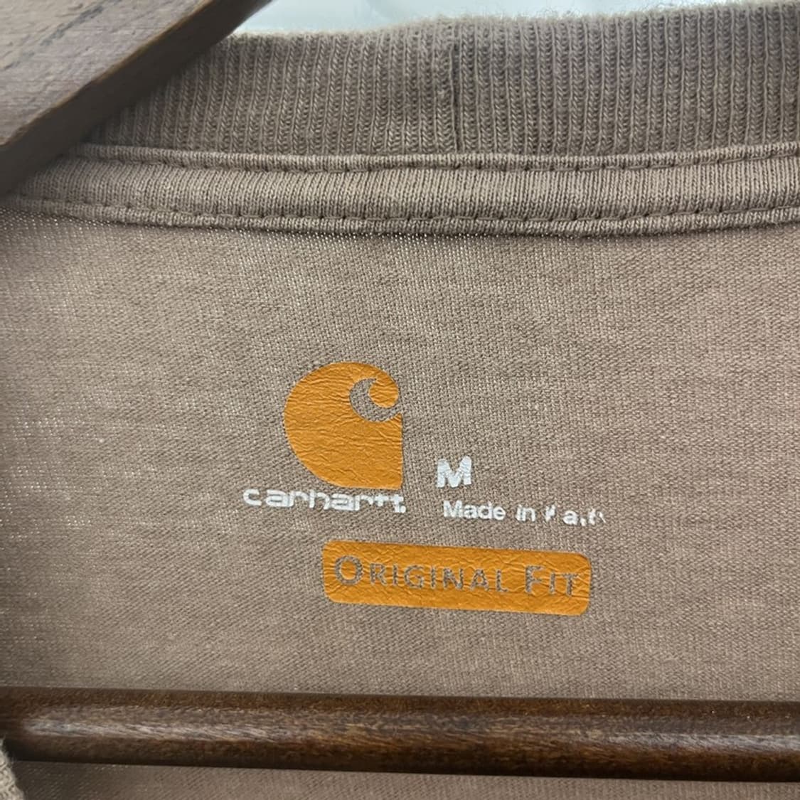 칼하트 빈티지 캐주얼 오트밀 베이지 포켓 반팔티 M C10788 상품이미지5