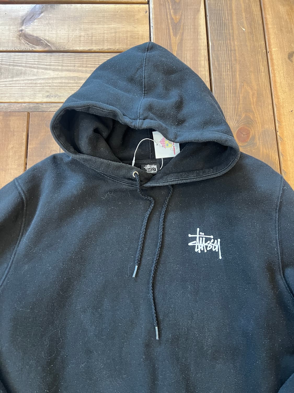 스투시 베이직 후드티 블랙 상품이미지8