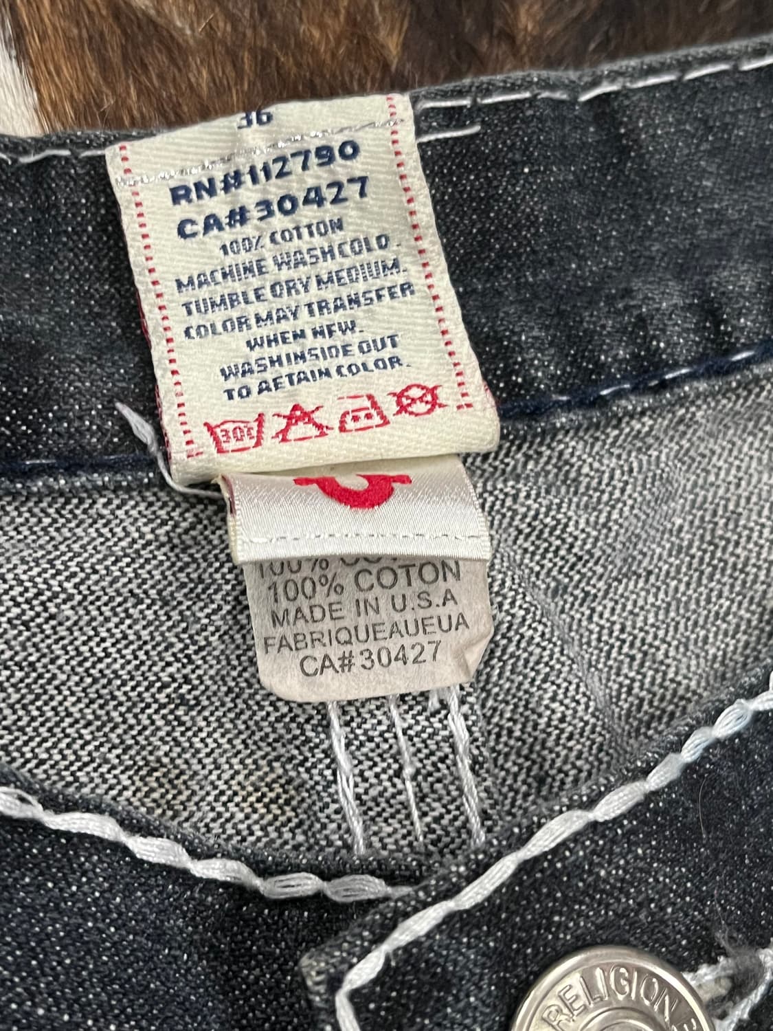 TRUE RELIGION DENIM PANTS (34) 상품이미지10