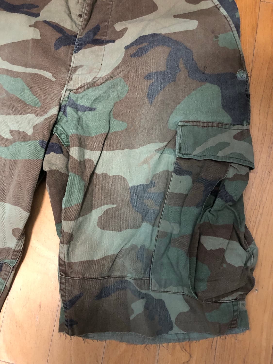 빈티지 밀리터리 카모 카고팬츠 반바지 M 레귤러 상품이미지4