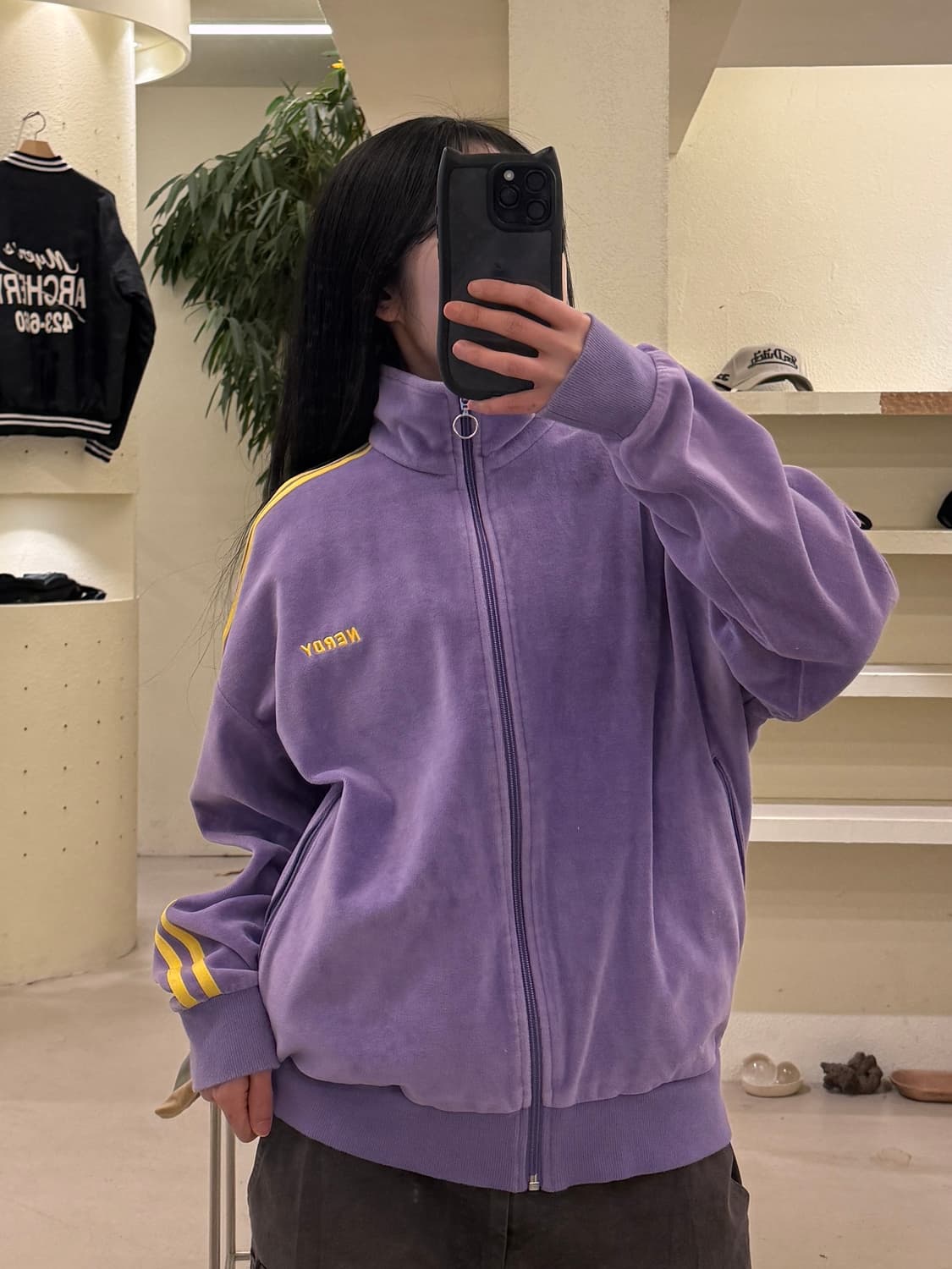 널디 벨벳 퍼플 져지 U135 상품이미지1