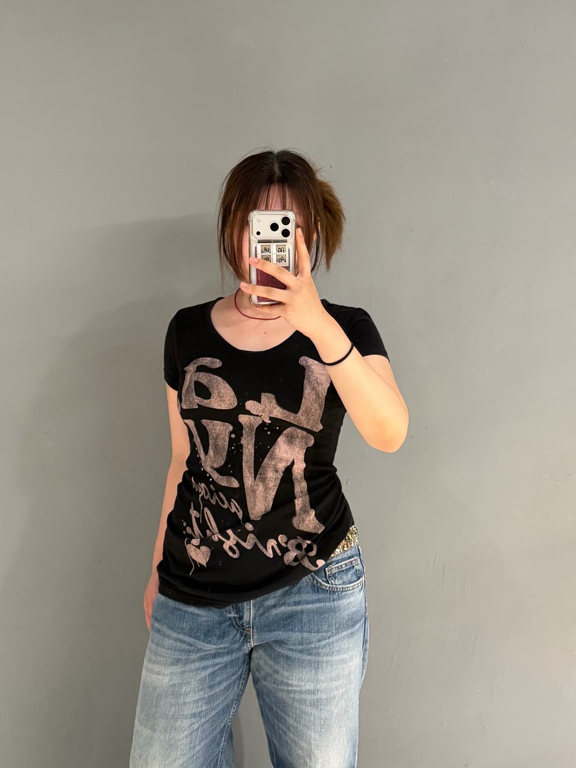 y2k lettering point tee 상품이미지2