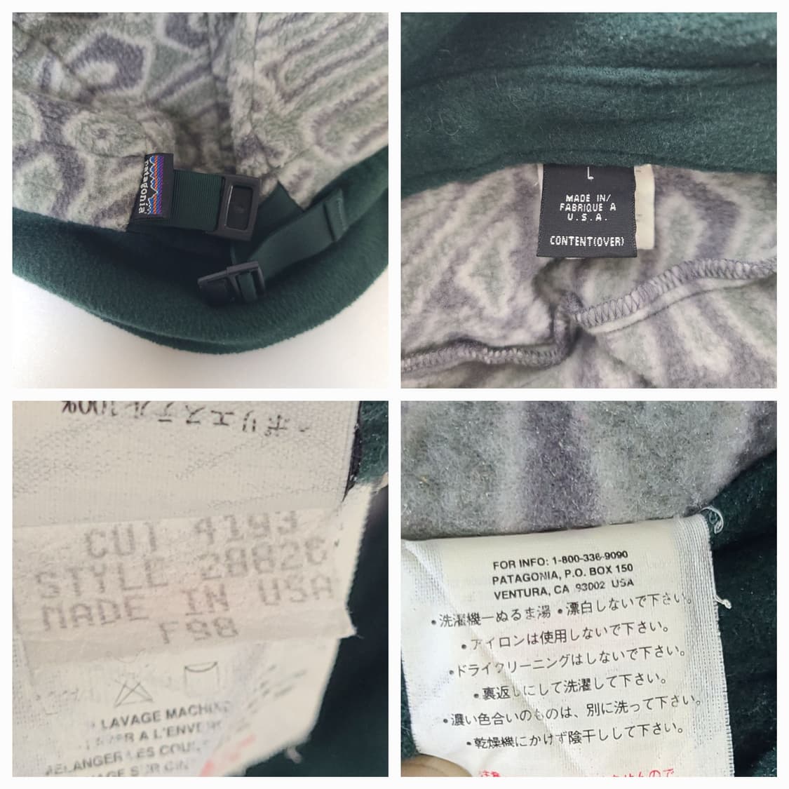 90s USA 파타고니아 빈티지 플리스 신칠라 덕빌캡 이어플랩 모자 상품이미지10