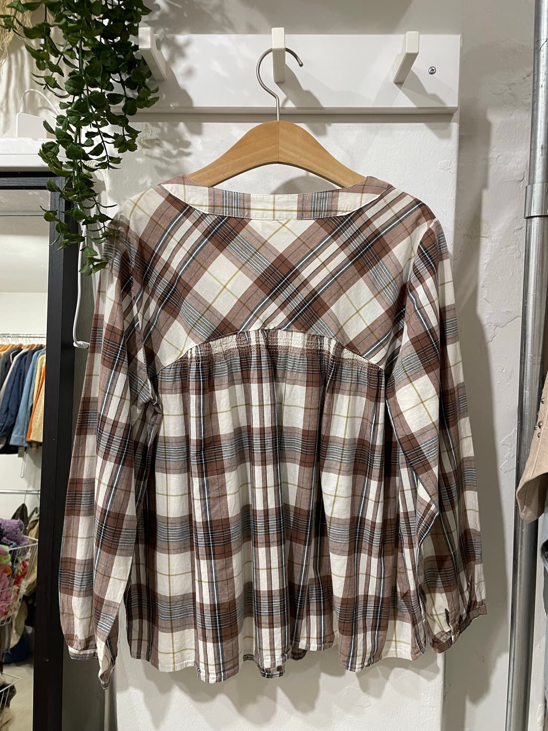 모리 레이어드 체크 블라우스 상품이미지10