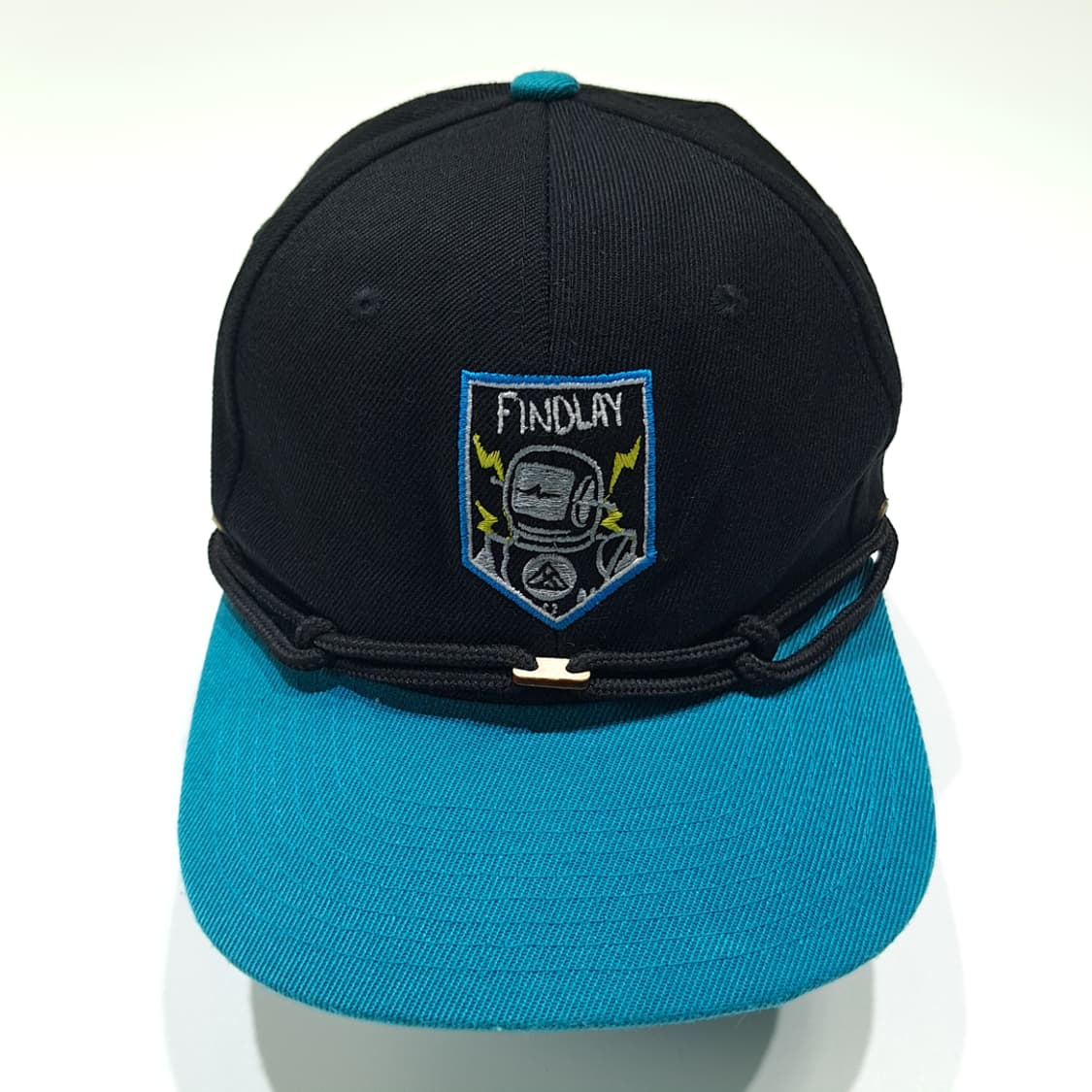 핀들레이 우주인 패치 블랙 & 청록 로프 볼캡 P2067 상품이미지3