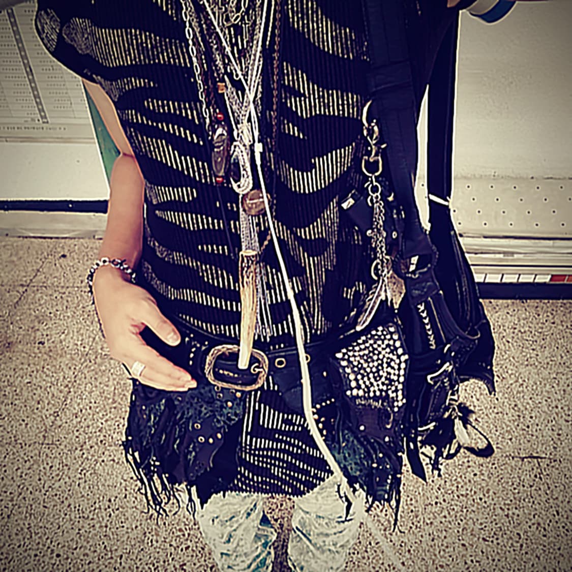 Vkei 스타일 빈티지 베스트 상품이미지1