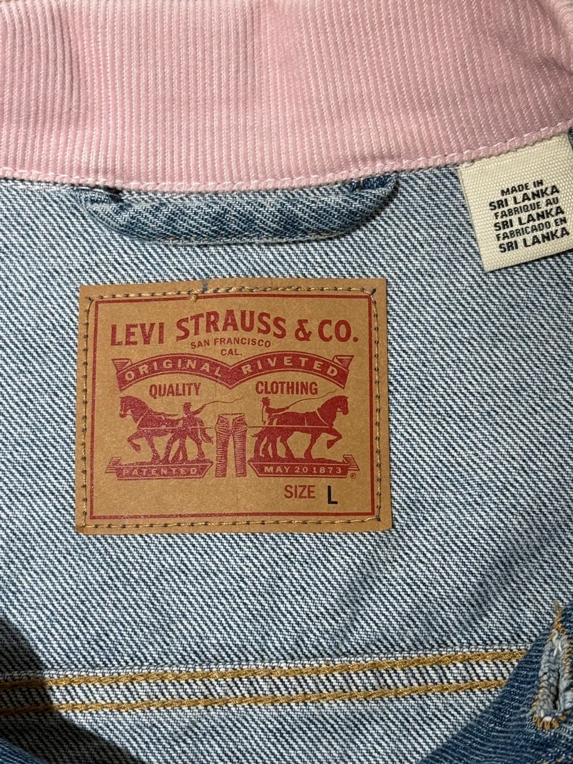 리바이스 데님 핑크 카라 트러커 자켓 상품이미지8