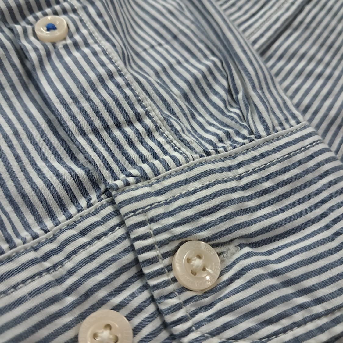 CK735 2XL 리 LEESURE 라인 블루 스트라이프 셔츠 남방 상품이미지5