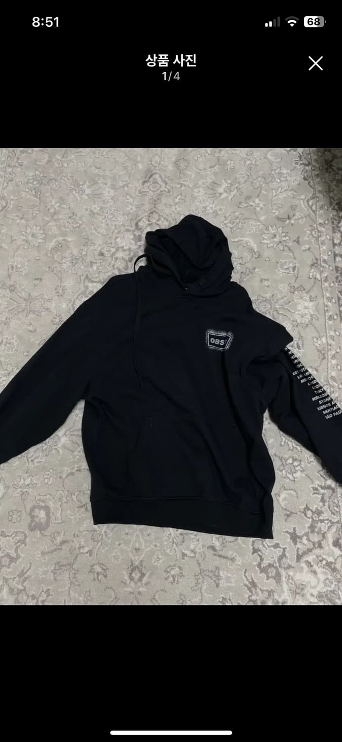 오아시스 월드투어 공식 md 후드티 상품이미지1