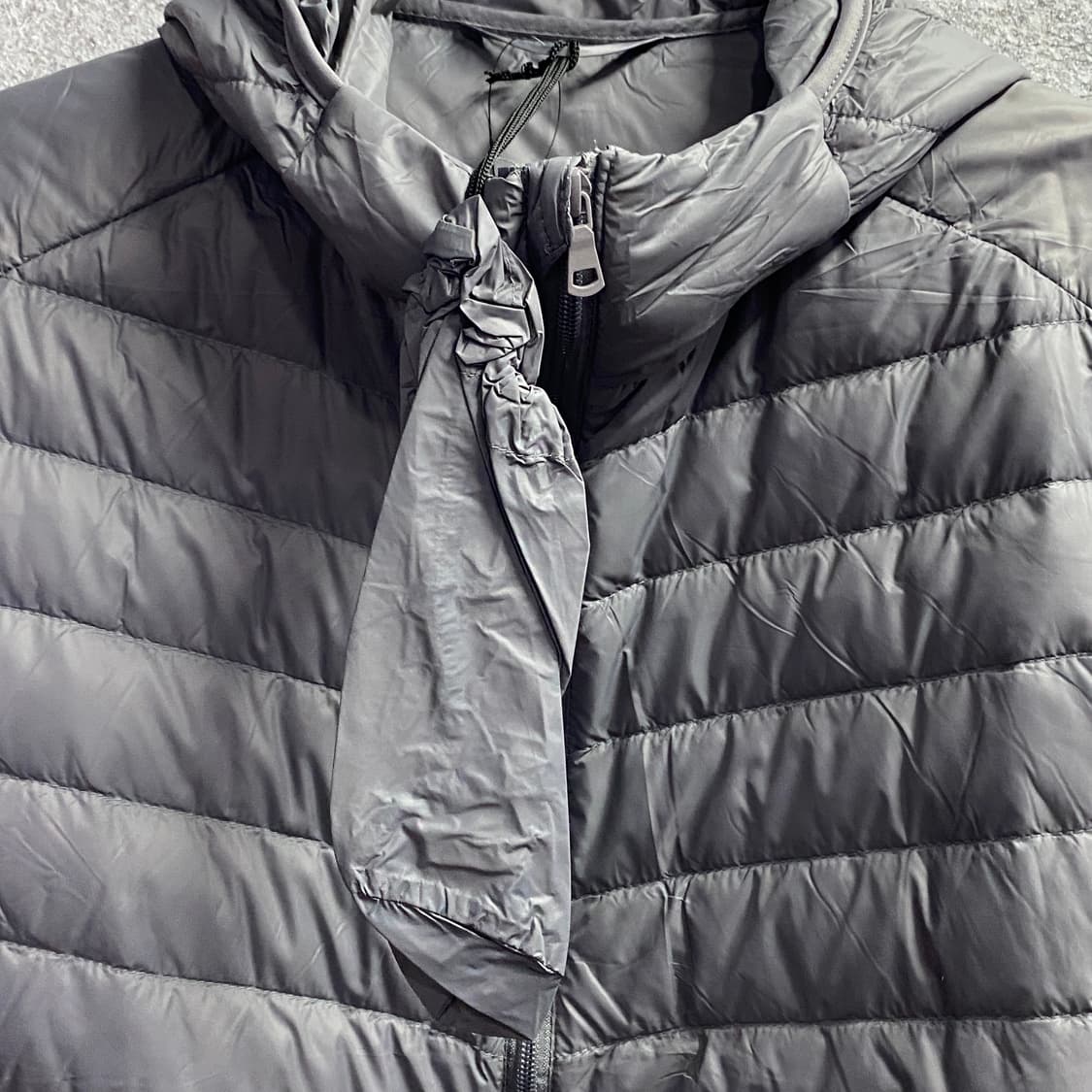 빈티지 그레이 후디 경량패딩 B3455 상품이미지3