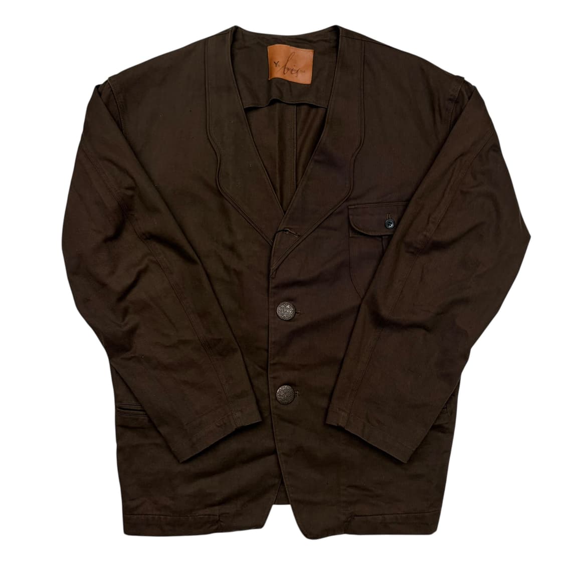 y’s 와이즈 요지 야마모토 브라운 자켓 L 상품이미지1