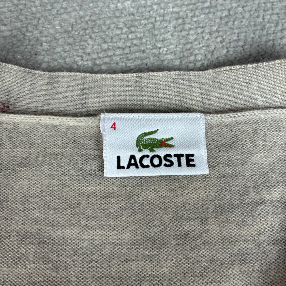 라코스테 그레이 브이넥 가디건 s 상품이미지2