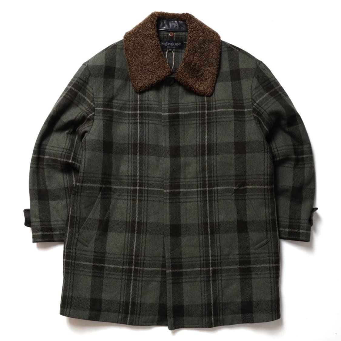 입생로랑 Yves Saint Laurent Check Wool Coat 상품이미지2