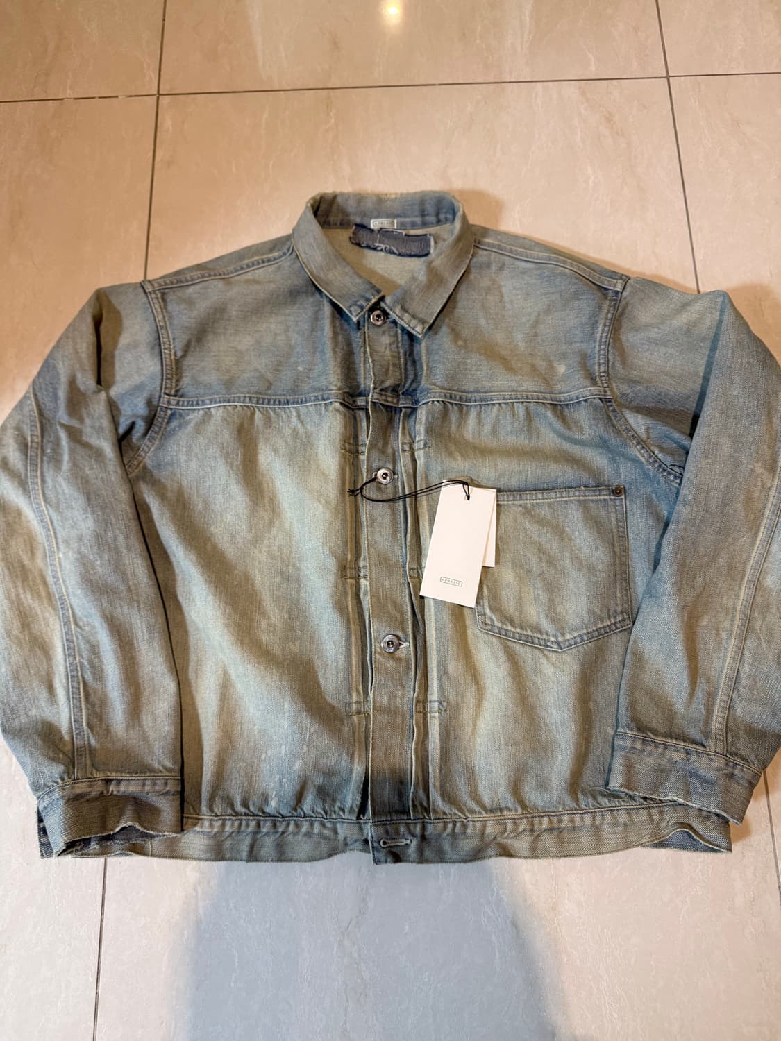 [사이즈 50]25FW 아프레쎄 블리치 데님자켓 상품이미지1