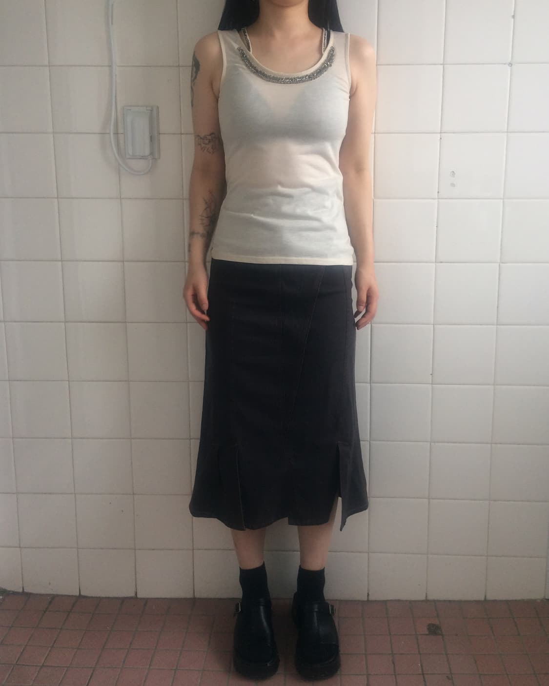 Beads point sleeveless 상품이미지4
