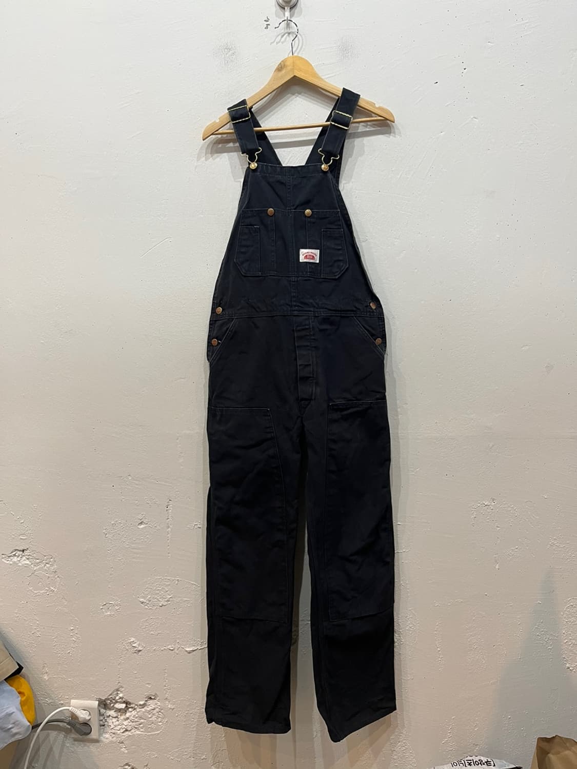 90년대 Round House 캔버스 더블니 오버롤 Made in USA 상품이미지1