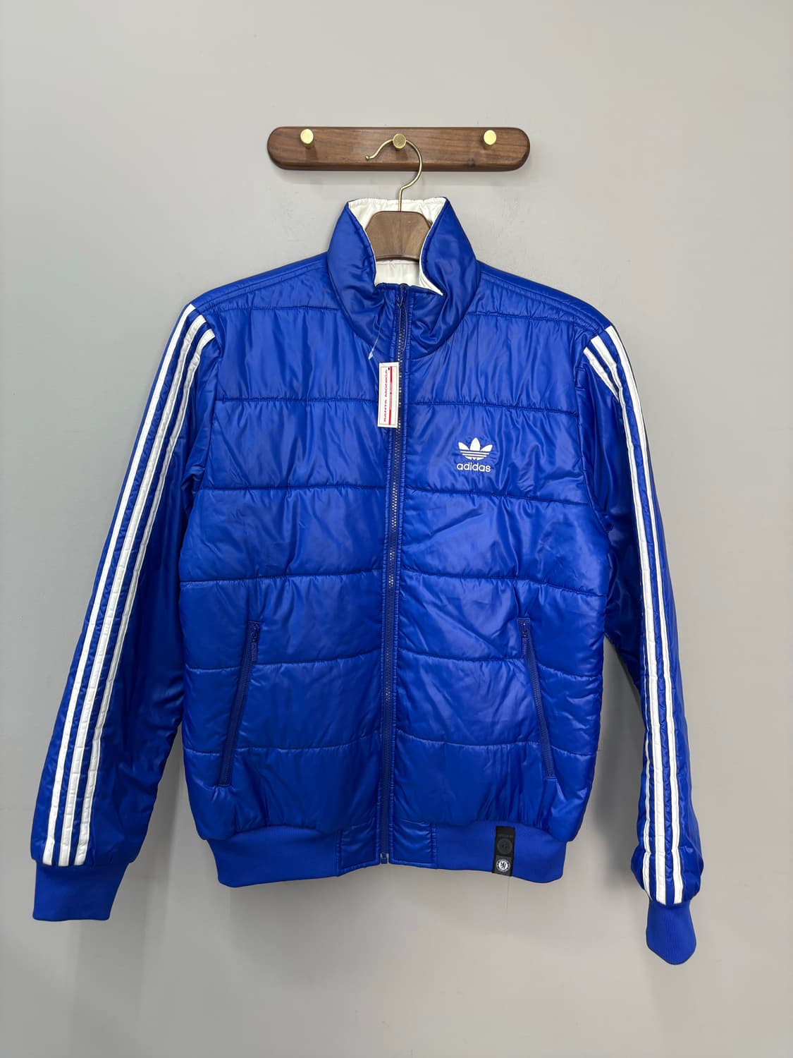 아디다스 첼시 블루화이트 삼선 리버시블 패디드 바람막이점퍼 A3273 상품이미지4