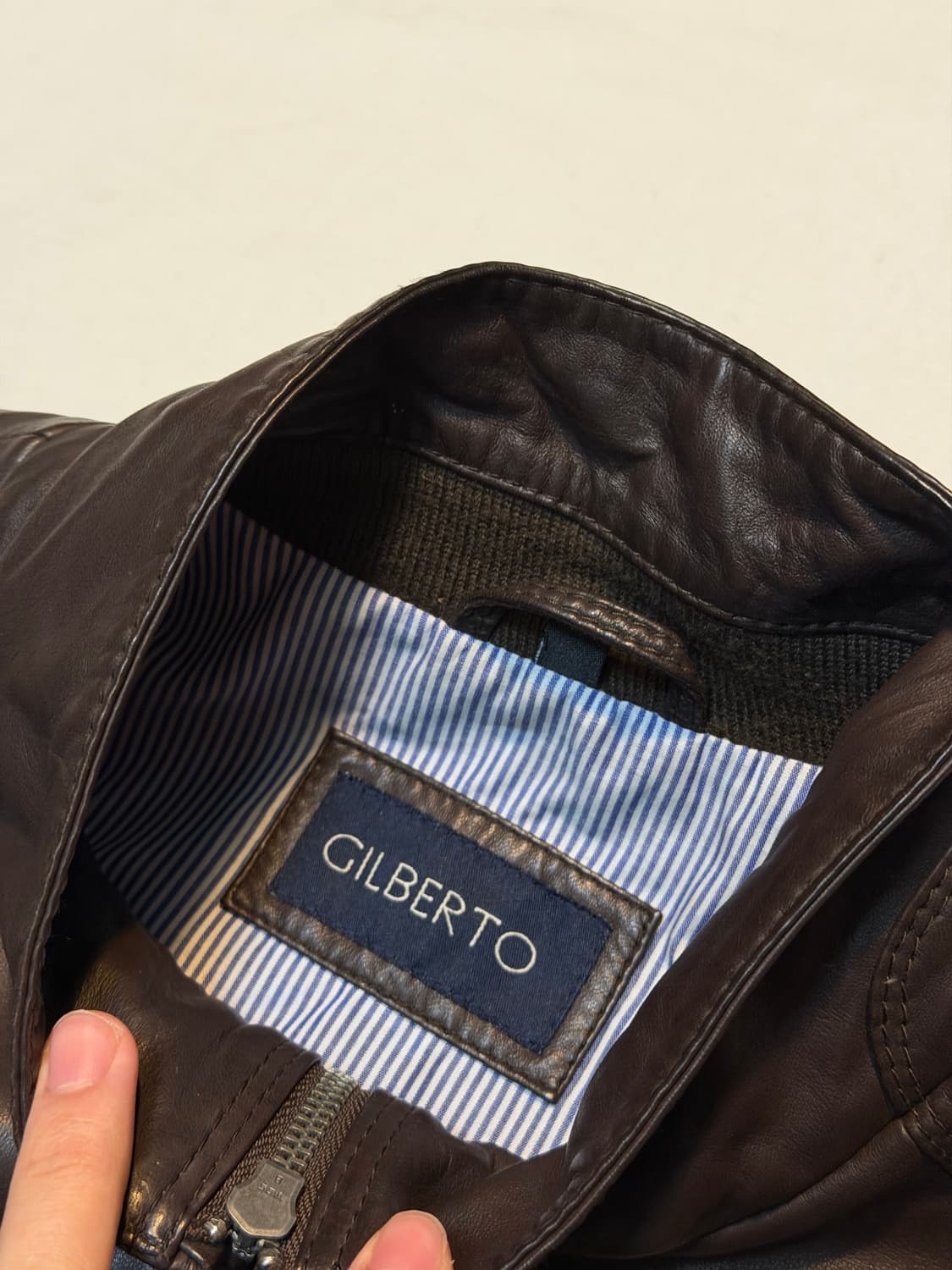 빈티지 램스킨 가죽자켓 레더자켓 브라운 상품이미지4