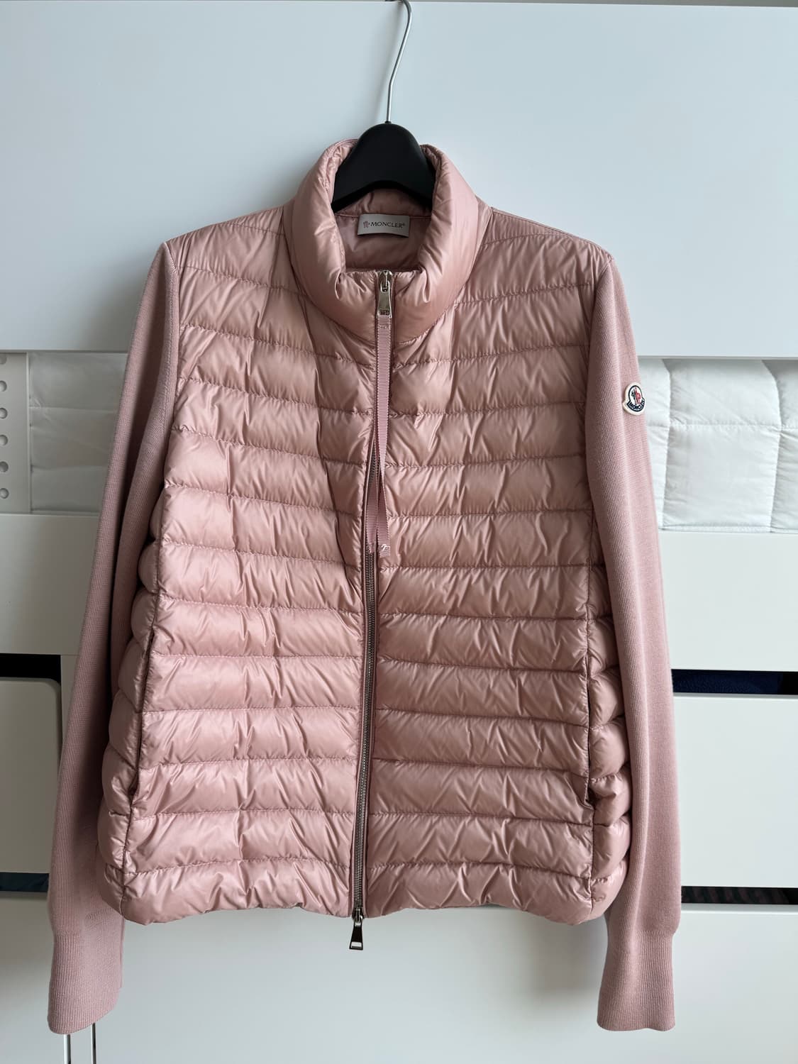 정품 몽클레어 핑크 니트패딩 가디건 상품이미지1