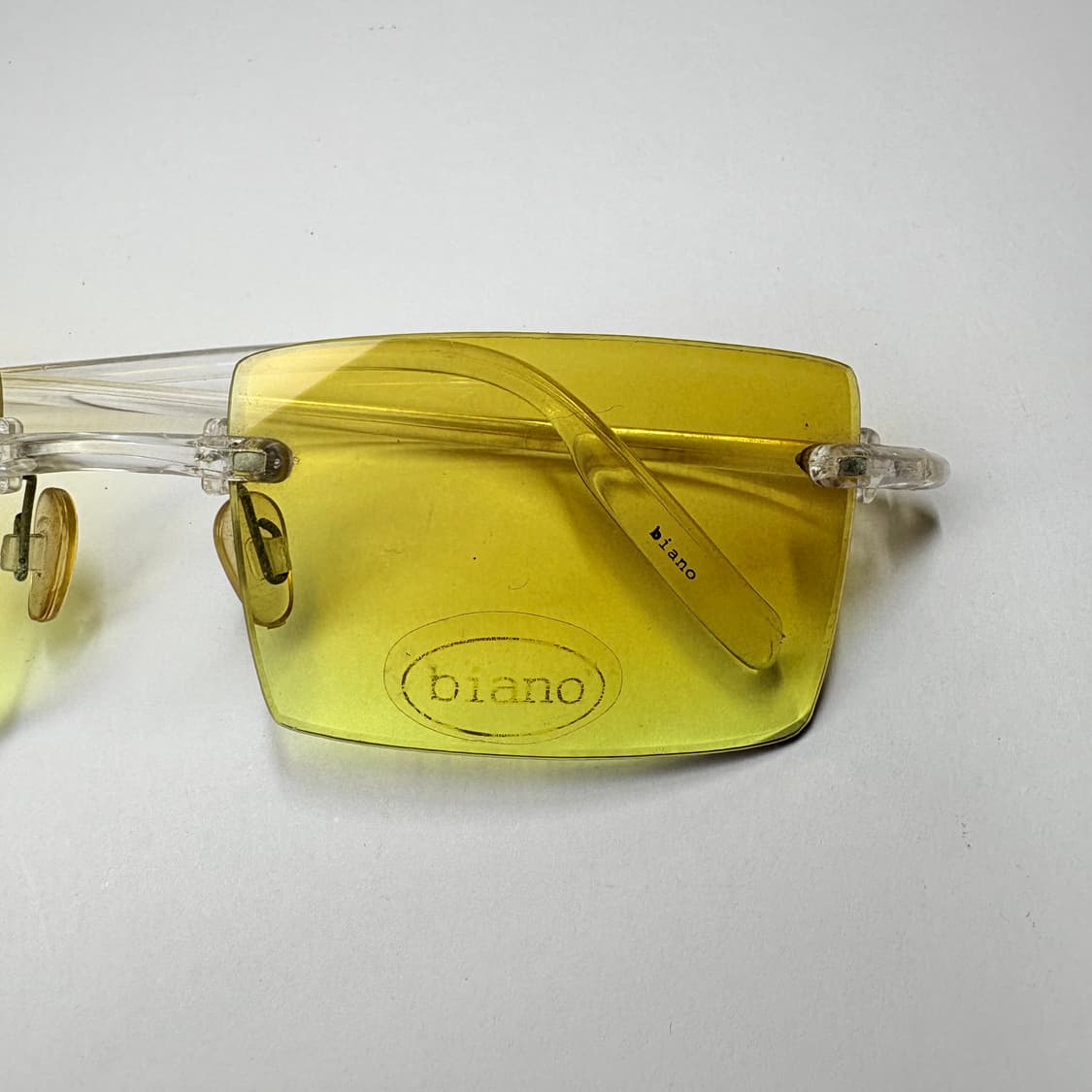 빈티지 선글라스 [비아노(biano) 샤프 옐로우 틴트 무테] 상품이미지2