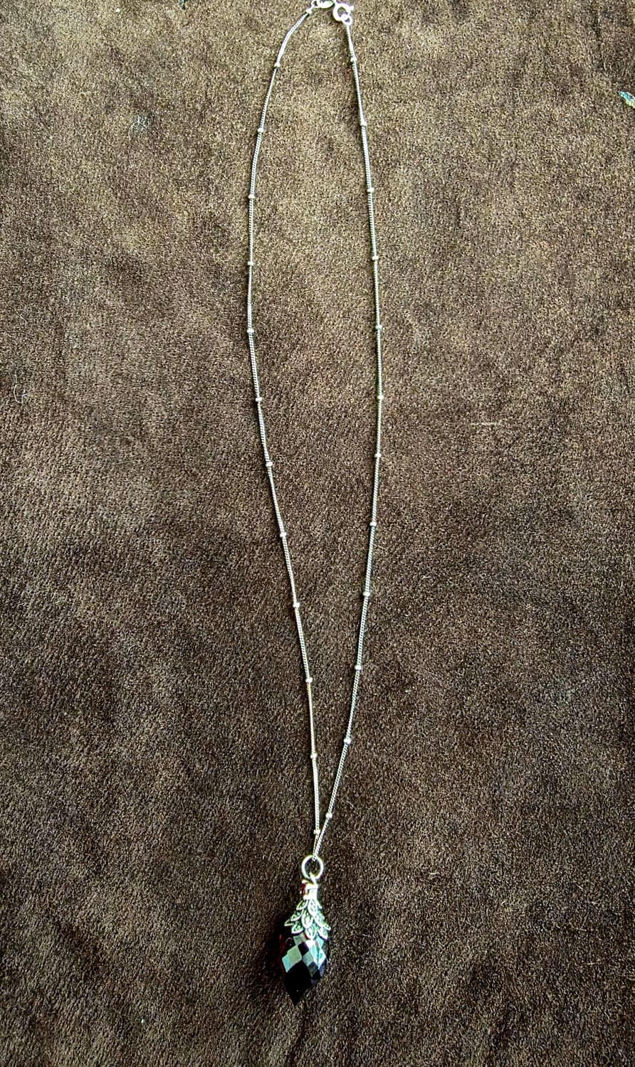 Silver925 red Cristal vintage nacklace 상품이미지2