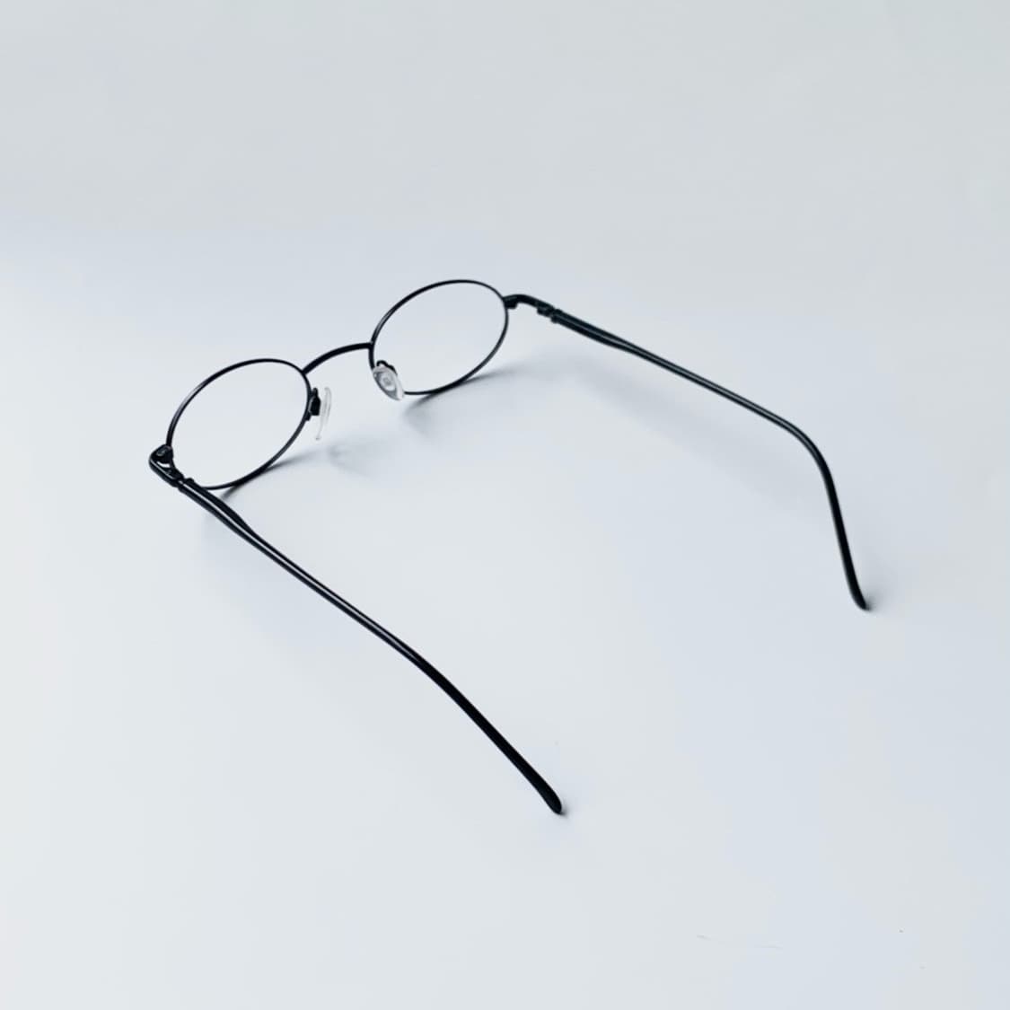 [픽키-695] 블랙 메탈 안경 슬림 오벌 프레임 클래식 미니멀 상품이미지2