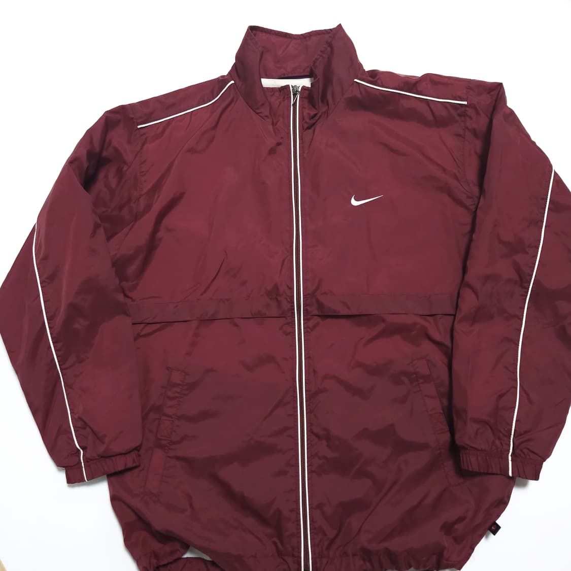 나이키 00s 스우시 트랙탑 바람막이 자켓 마룬 버건디 상품이미지4