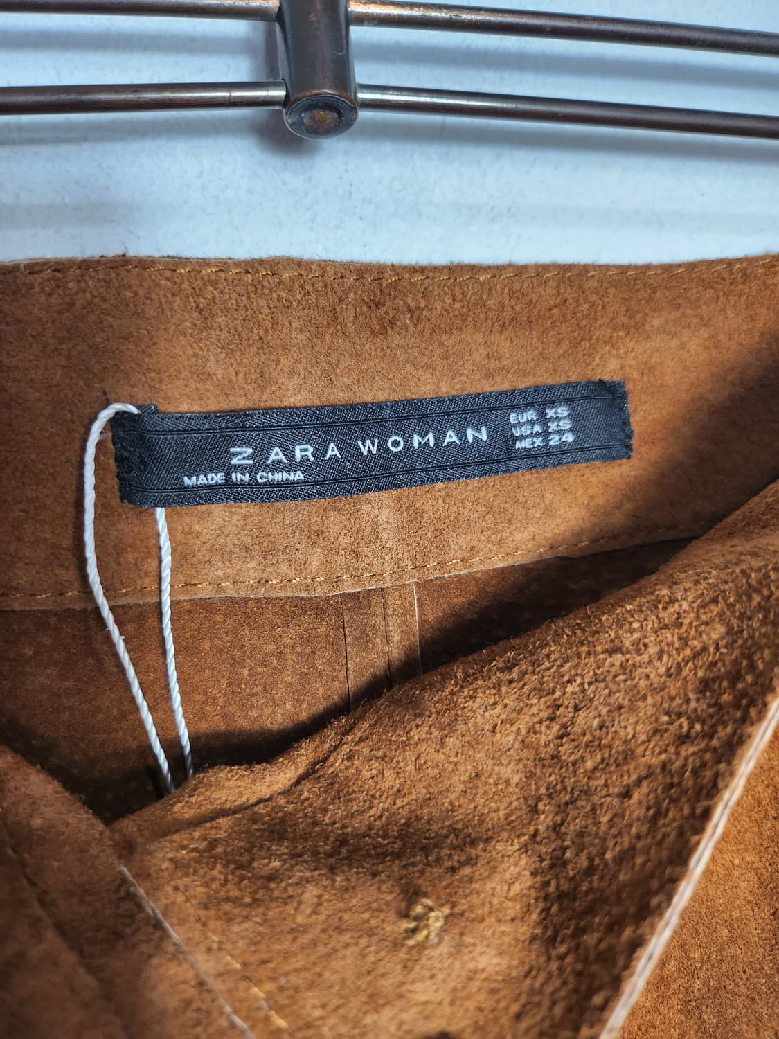 자라 브라운 스웨이드 롱 스커트 상품이미지3