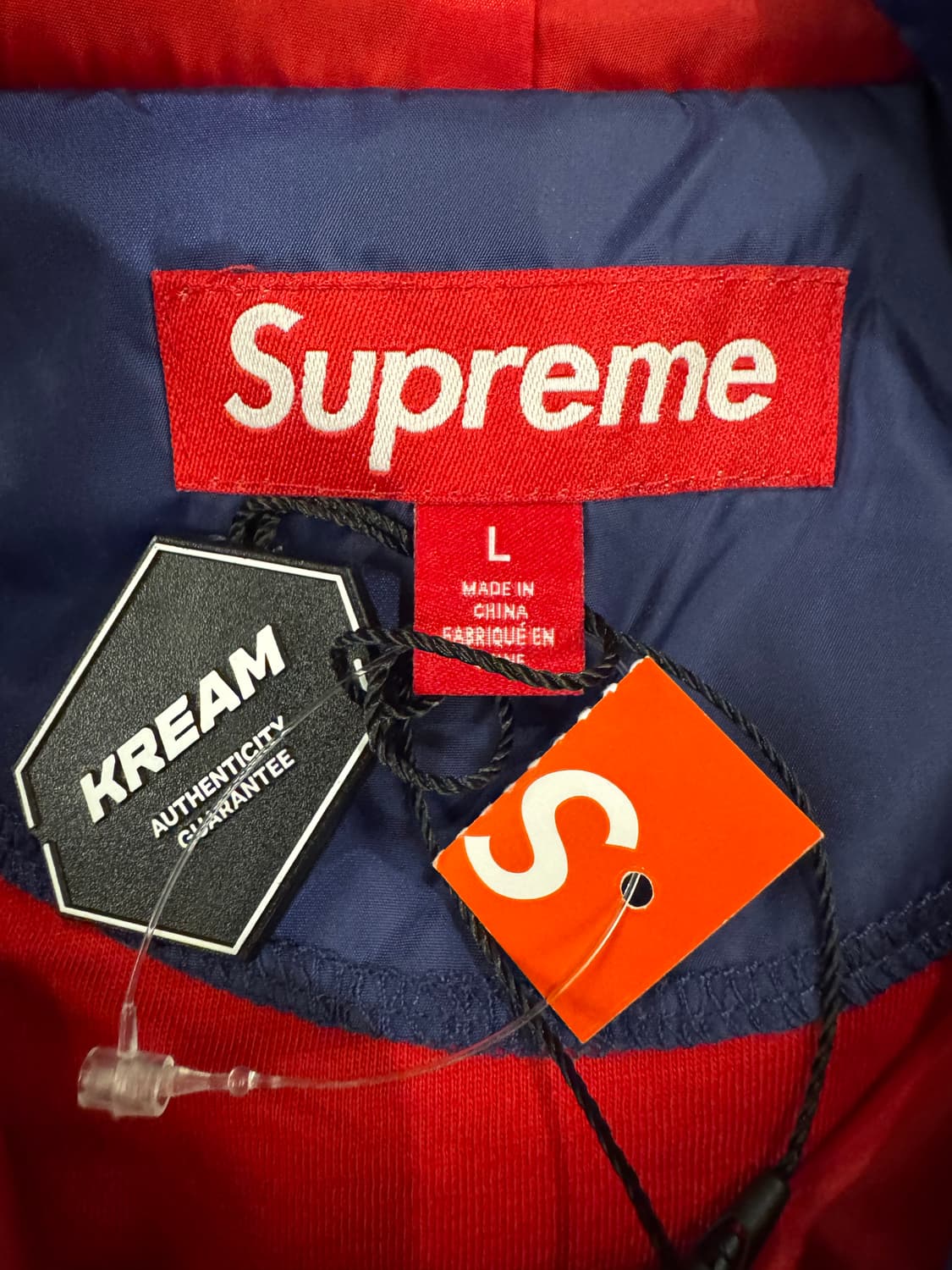 [L] 슈프림 후드 웜업 풀오버 네이비 상품이미지7